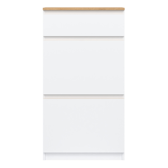 Skrinka na topánky ERNIE RM11 biela/dub evoke 2