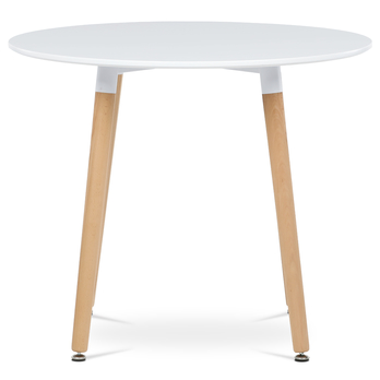 Jedálenský stôl ERVIN prírodná/biela, priemer 90 cm 2