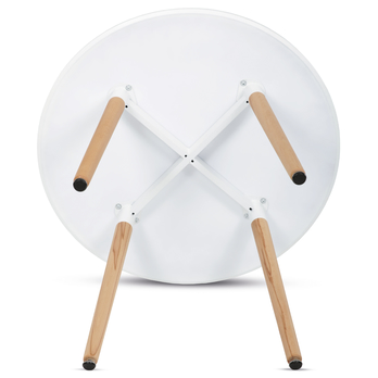 Jedálenský stôl ERVIN prírodná/biela, priemer 90 cm 3