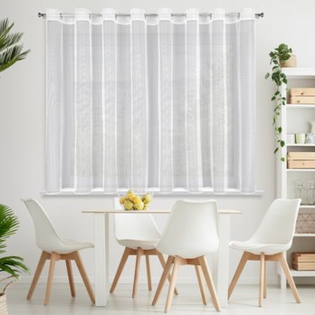 Záclona ESEL biela, 350x150 cm, zavesenie krúžky 1