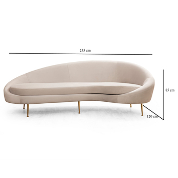 Pohovka ESES II pravá, béžová 5