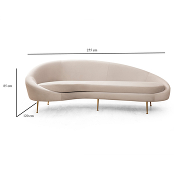 Pohovka ESES II ľavá, béžová 5