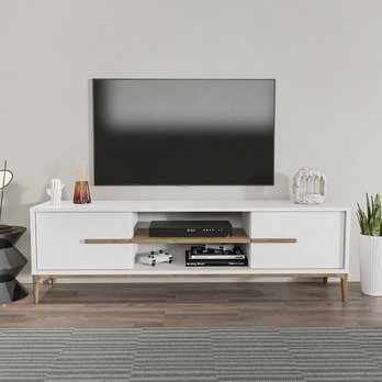 TV komoda ESLEM biela/orech 3