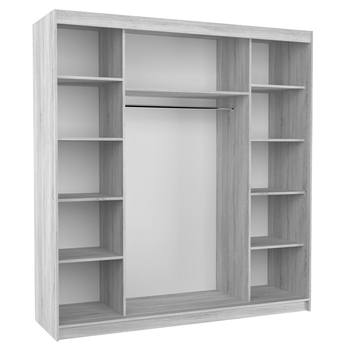 Šatníková skriňa ESMA čierna/biela 2