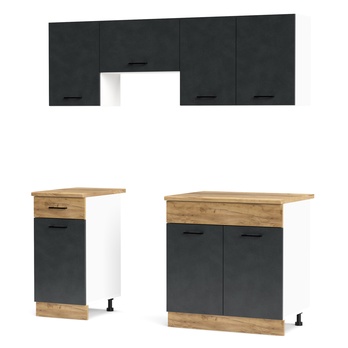 Kuchynský blok ESPERO 180 antracitová/dub craft zlatý 2