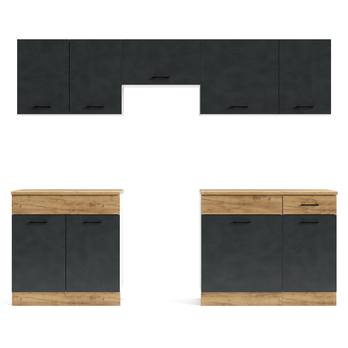 Kuchynský blok ESPERO 240 matera/dub craft zlatý 1