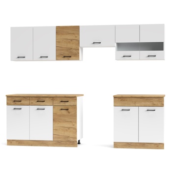 Kuchynský blok ESPERO 260 biela/dub craft zlatý 2