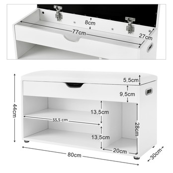 Lavica na topánky ESPO 10 biela 5