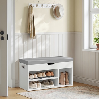 Lavica na topánky ESPO 2 biela/sivá 1