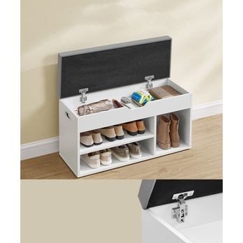 Lavica na topánky ESPO 2 biela/sivá 2