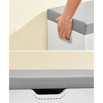 Lavica na topánky ESPO 2 biela/sivá 3