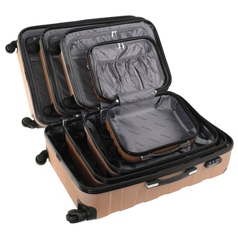 Súprava cestovných kufrov ESSENTIAL šampanské, 4 ks 2