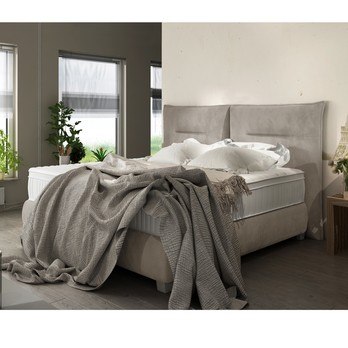 Posteľ boxspring ESTEE svetlohnedá, 180x200 cm 1