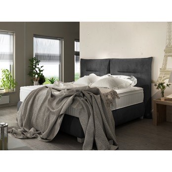 Posteľ boxspring ESTEE sivá, 180x200 cm 1