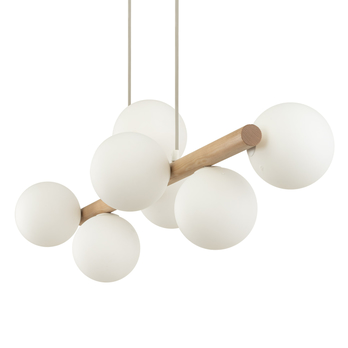 Závesné svietidlo ESTERA WOOD 7 prírodná/biela 4
