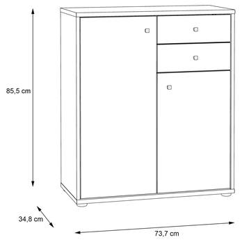 Komoda ESTERIA 3 dub sonoma 5