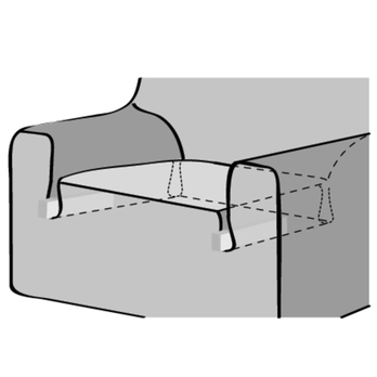 Napínací poťah na kreslo ESTIVELLA tmavosivá 9