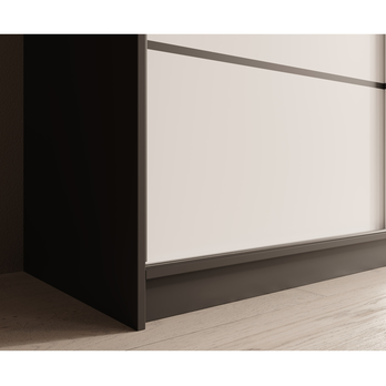 Šatníková skriňa ETELA čierna/biela 3