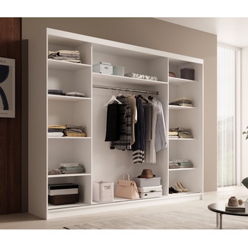 Šatníková skriňa ETELA biela/čierna 2