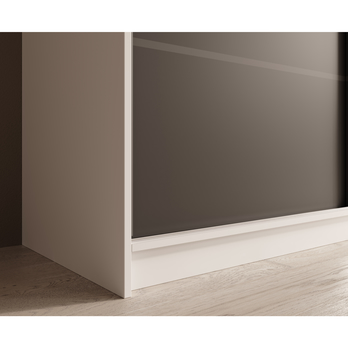 Šatníková skriňa ETELA biela/čierna 3