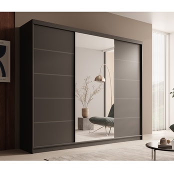 Šatníková skriňa ETELA čierna 1