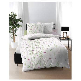 Posteľná bielizeň EUCALYPTUS PINK biela, 70x90 a 140x200 cm 1