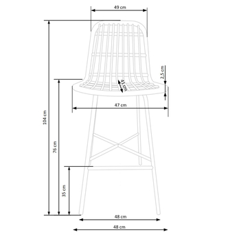 Barová stolička EUGENIA polyratan 9