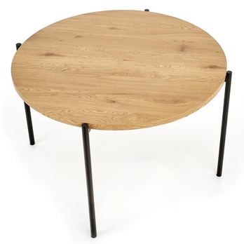 Jedálenský stôl EUSTACIO prírodná/čierna 3