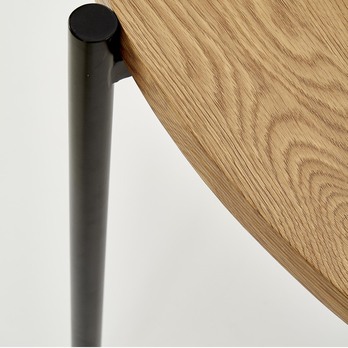 Jedálenský stôl EUSTACIO prírodná/čierna 5