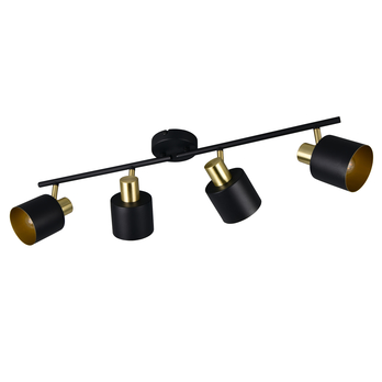 Bodové svietidlo EVA IV čierna/zlatá 1