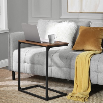 Prístavný stolík EVORA III čierna/hnedá 3