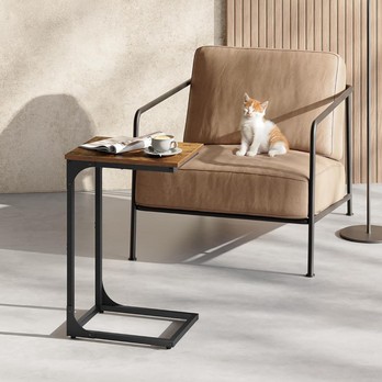 Prístavný stolík EVORA V hnedá/čierna 1