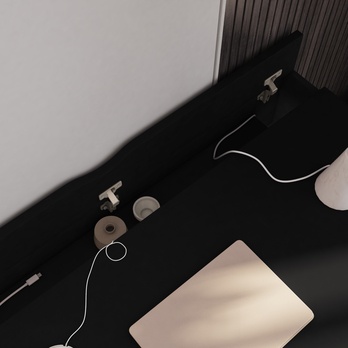 Písací stôl EVYN čierna, šírka 120 cm 5