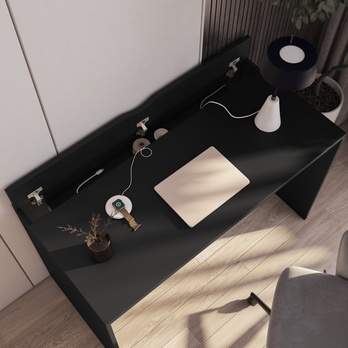 Písací stôl EVYN čierna, šírka 120 cm 6