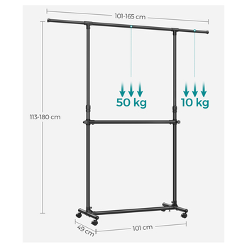 Stojan na šaty EXTEND čierna 5