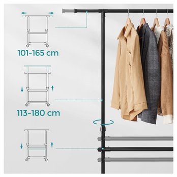 Stojan na šaty EXTEND čierna 2