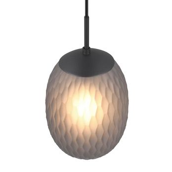 Závesné svietidlo FACETTE I čierna/dymové sklo 2