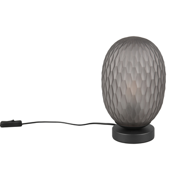 Stolná lampa FACETTE čierna/dymové sklo 3