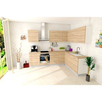 Rohová kuchynská zostava FACHMAN B4, 277x217 cm dub sonoma 1