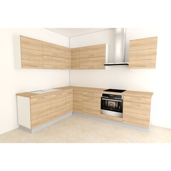 Rohová kuchynská zostava FACHMAN B4, 277x217 cm dub sonoma 3