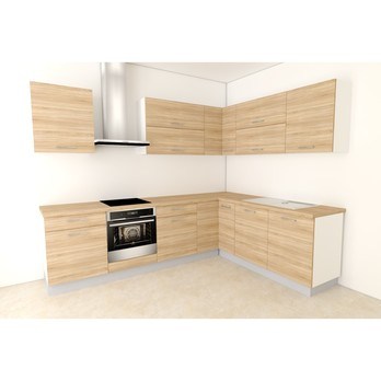 Rohová kuchynská zostava FACHMAN B4, 277x217 cm dub sonoma 4