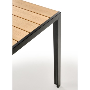 Záhradný stôl FAIRRU čierna/hnedá, šírka 80 cm 5