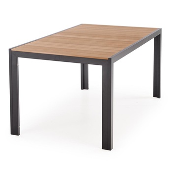 Záhradný stôl FAIRRU čierna/hnedá, šírka 150 cm 3