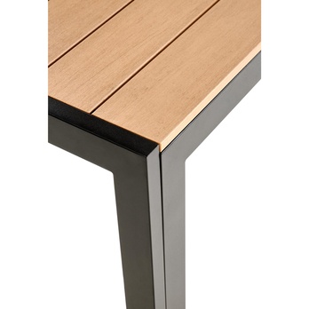 Záhradný stôl FAIRRU čierna/hnedá, šírka 150 cm 7