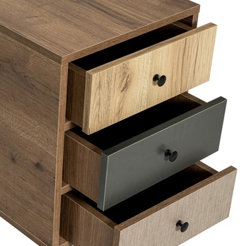 Nočný stolík FAIRWAY hnedá/antracitová 3