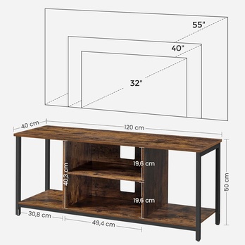 TV stolík FAM hnedá/čierna 6