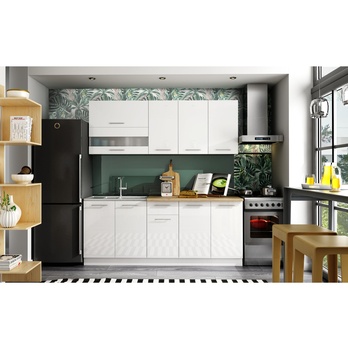 Kuchynská skrinka FANY 80 biela/biela vysoký lesk 1