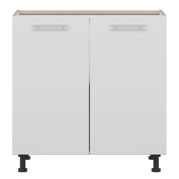 Kuchynská skrinka FANY 80 biela/biela vysoký lesk 3