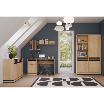 Komoda FARES FE02 dub creamona torro/čierna 1