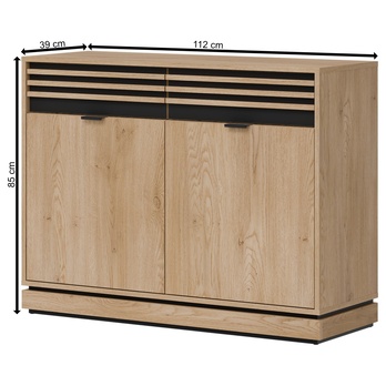 Komoda FARES FE02 dub creamona torro/čierna 4